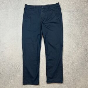 AG Adriano Goldschmied Kullen Slim Trouser Men's Navy Blue 35x32 Cotton Stretch